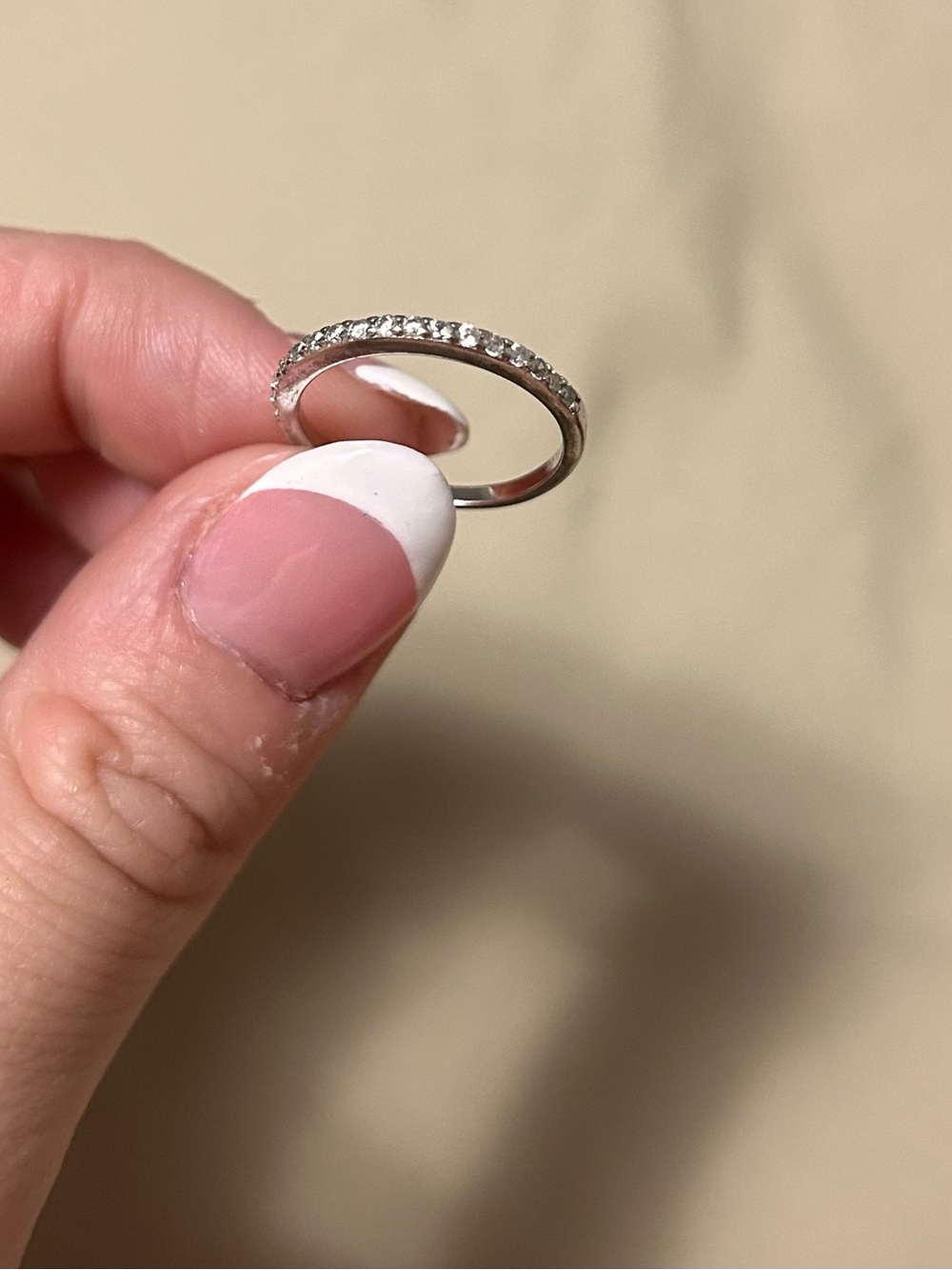 Classic Pave Band Ring in Silver with Clear Stones